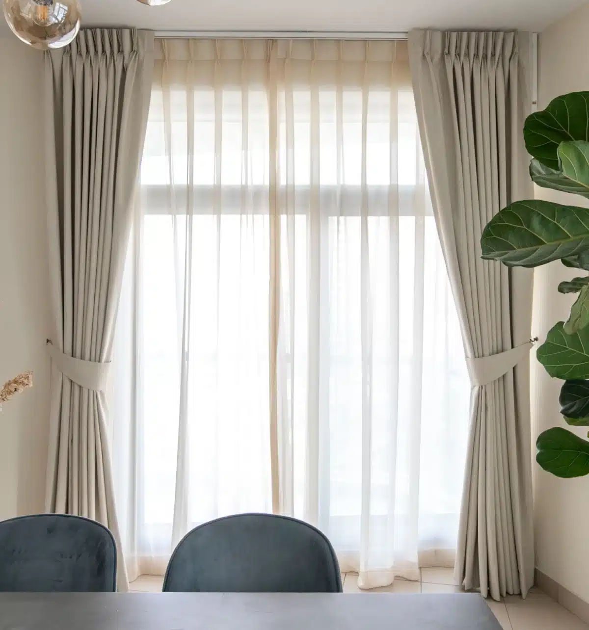 Sheer and Blackout Curtains: one setup, total control